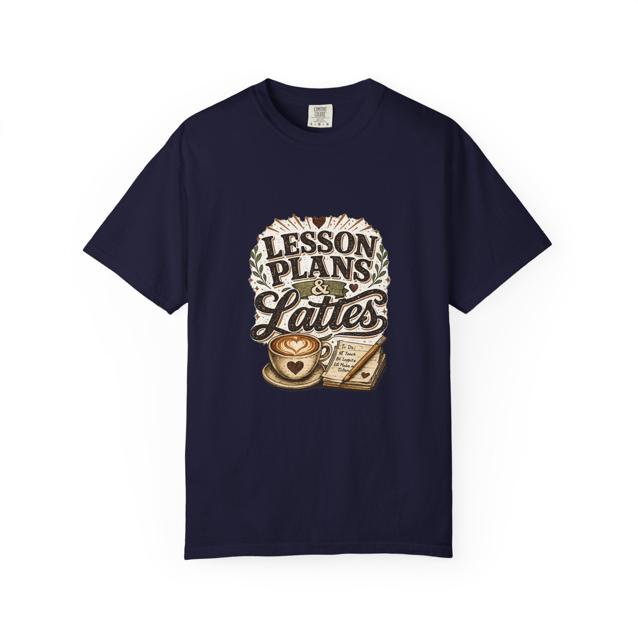 Lesson Plans & Lattes | Premium Comfort Colors® Teacher T-Shirt