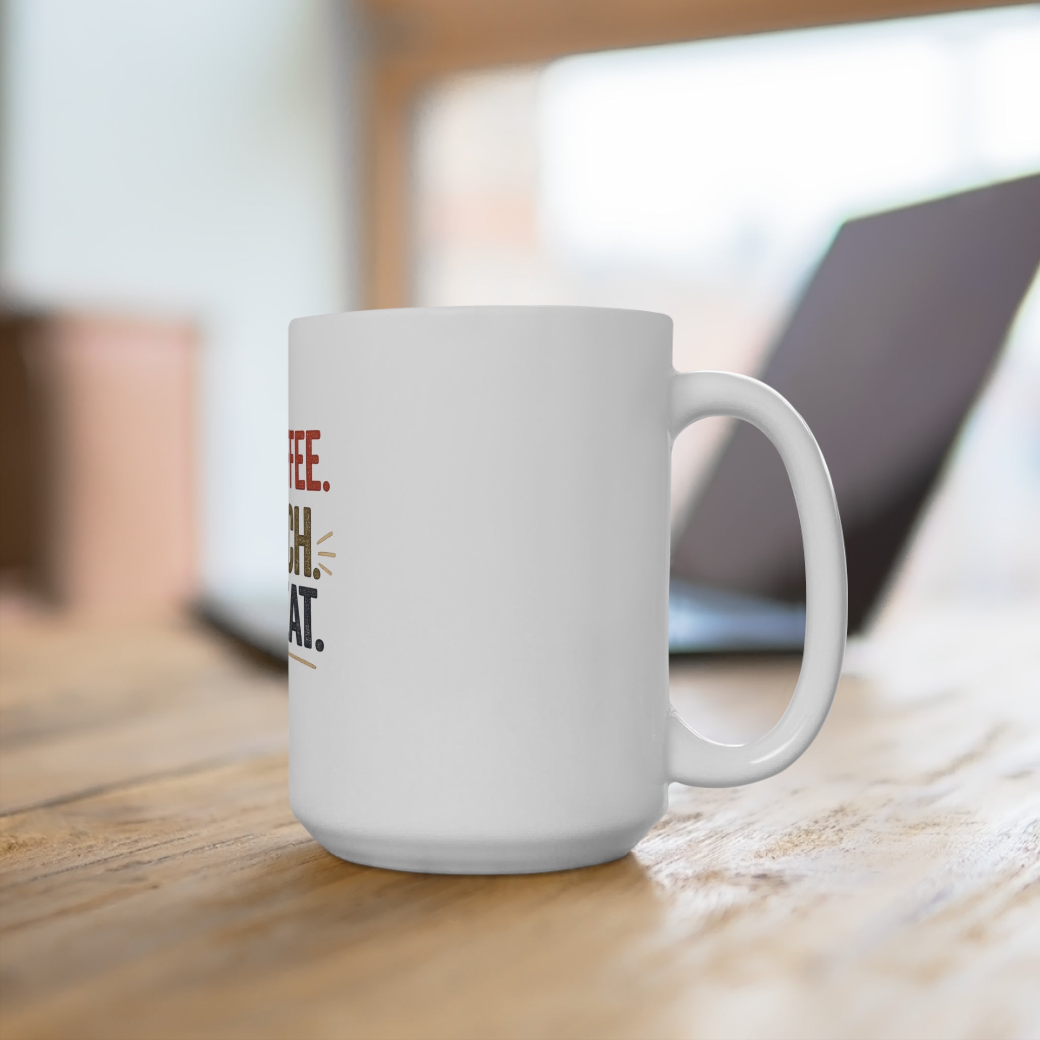 Coffee. Teach. Repeat. 15 oz Coffee Mug | Funny Teacher Coffee Cup | Teacher Appreciation Gift | Back to School Mug
