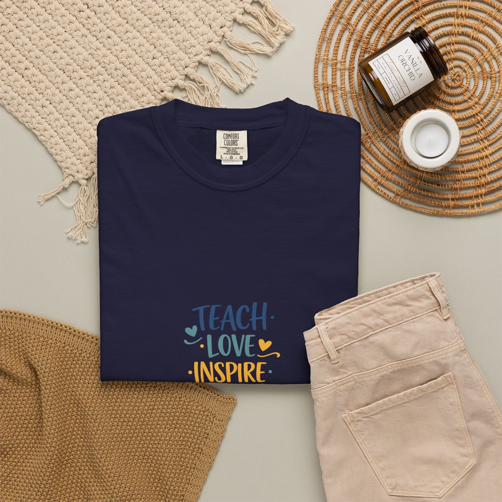 Teach Love Inspire | Premium Comfort Colors® Teacher T-Shirt