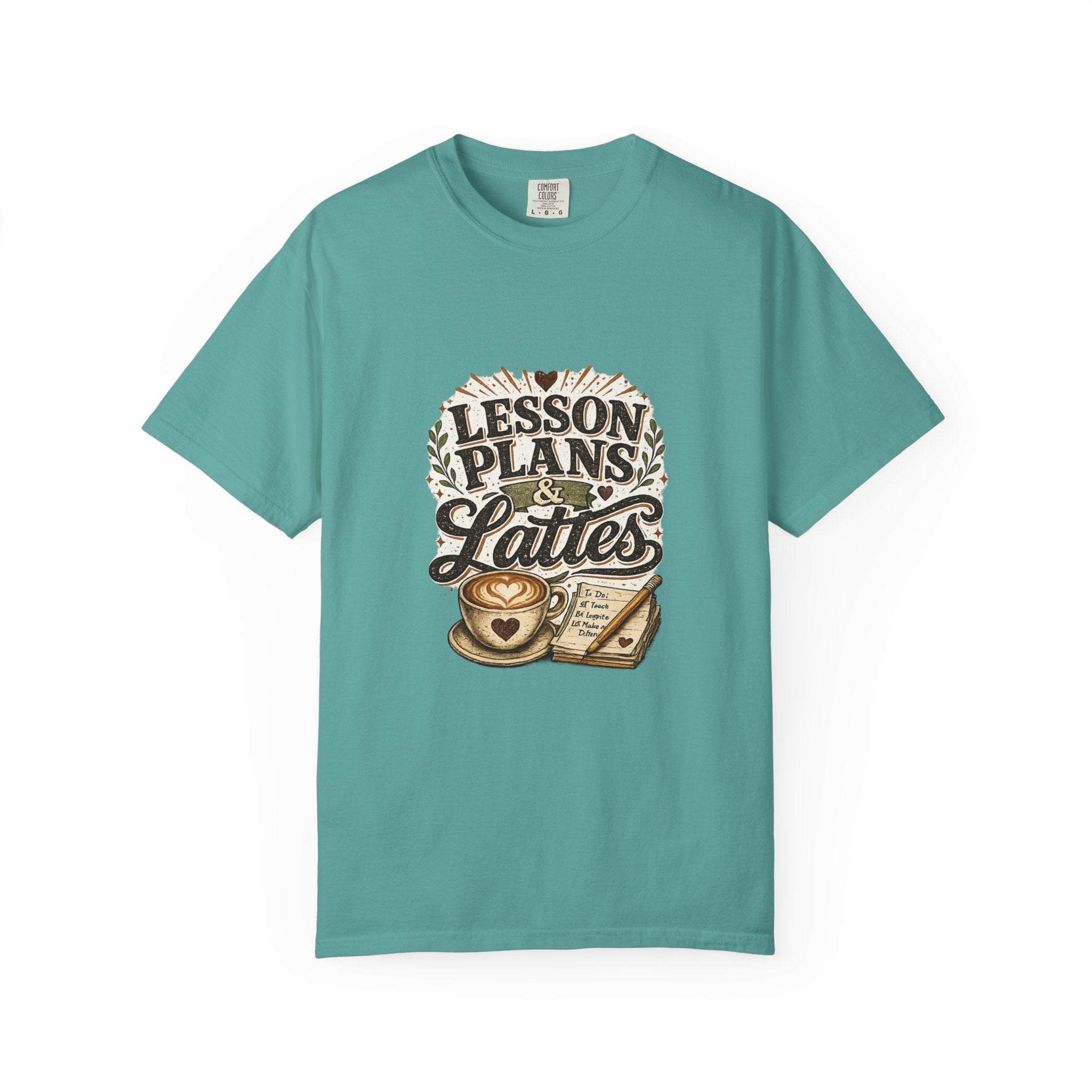 Lesson Plans & Lattes | Premium Comfort Colors® Teacher T-Shirt