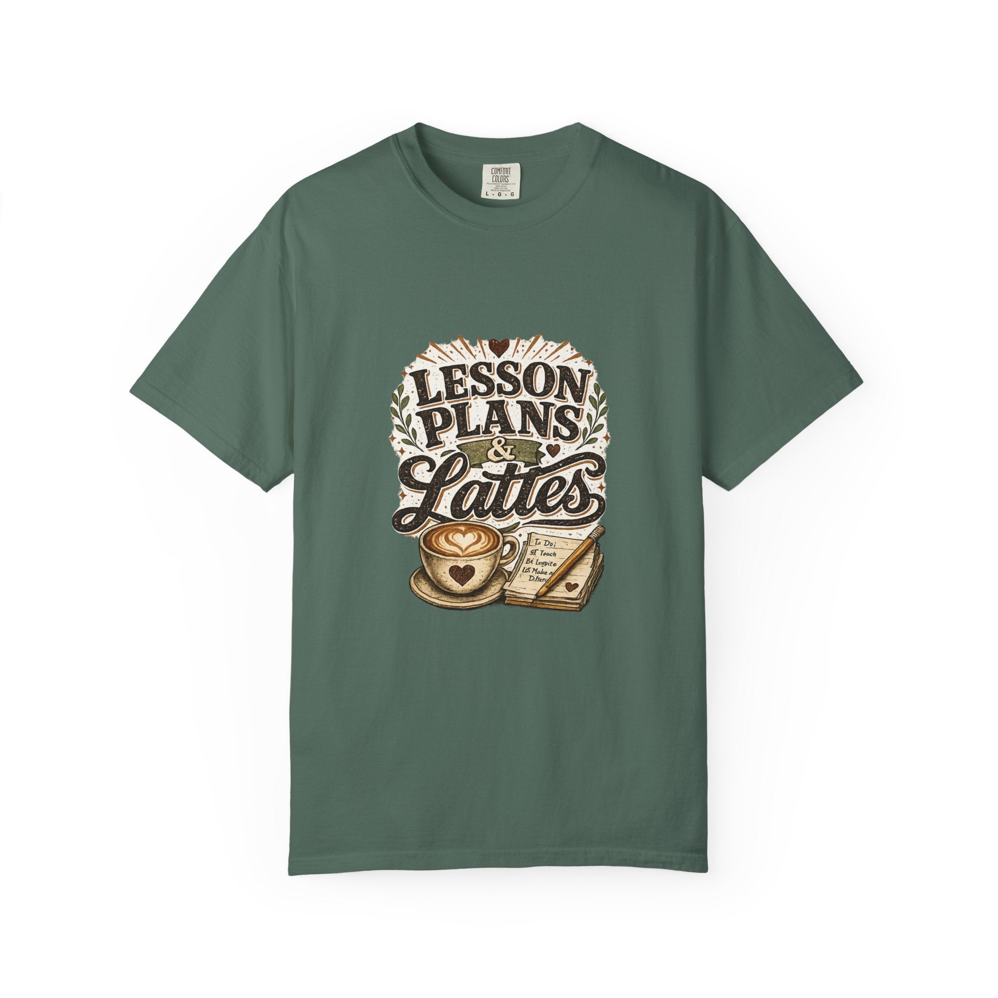 Lesson Plans & Lattes | Premium Comfort Colors® Teacher T-Shirt