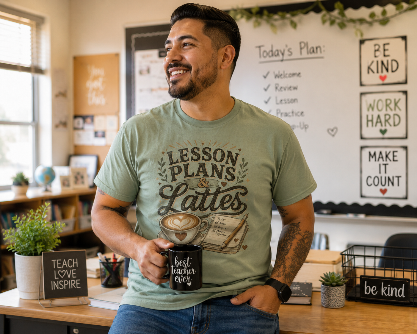 Lesson Plans & Lattes | Premium Comfort Colors® Teacher T-Shirt