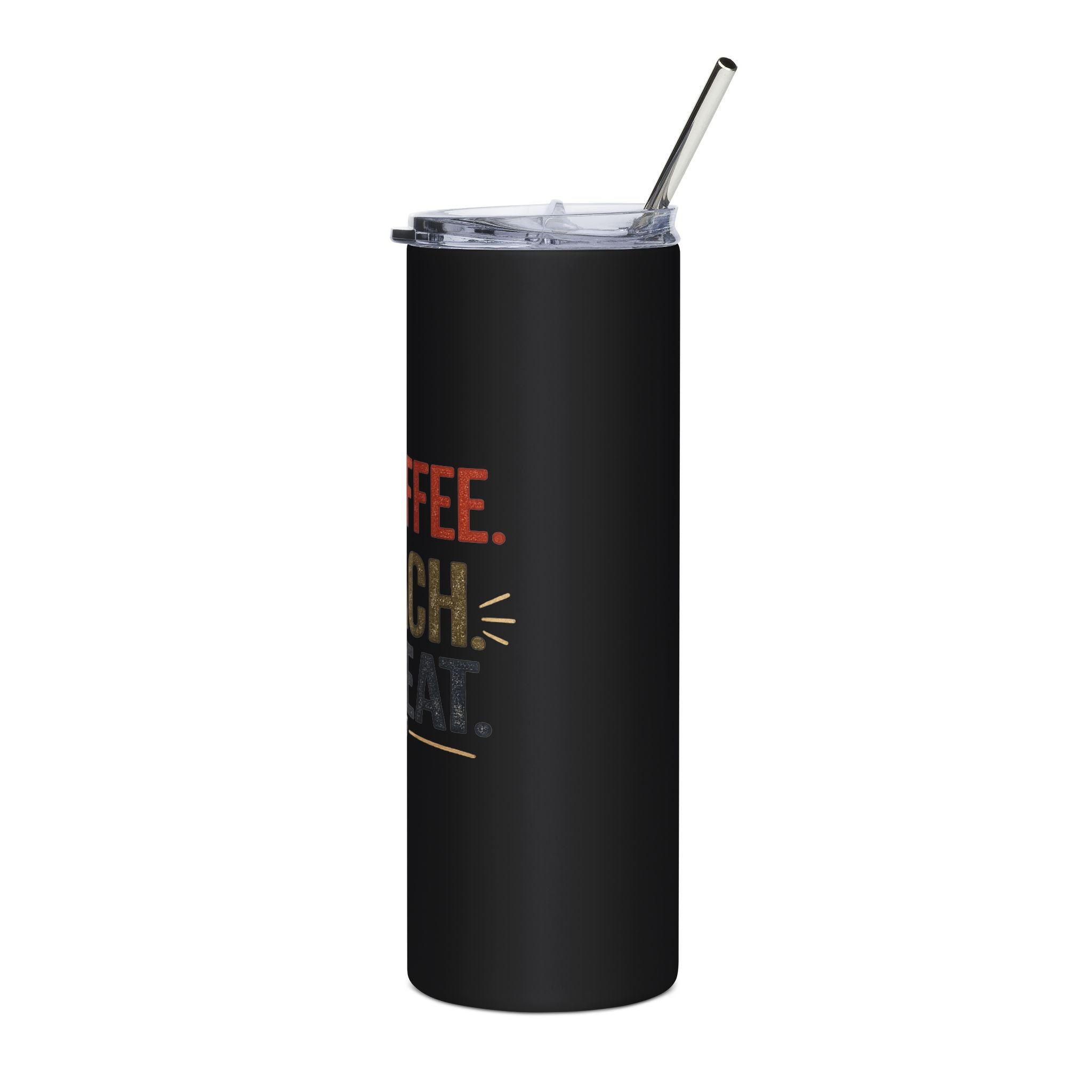 Coffee. Teach. Repeat. Premium 20 oz Skinny Tumbler | Teacher Travel Cup