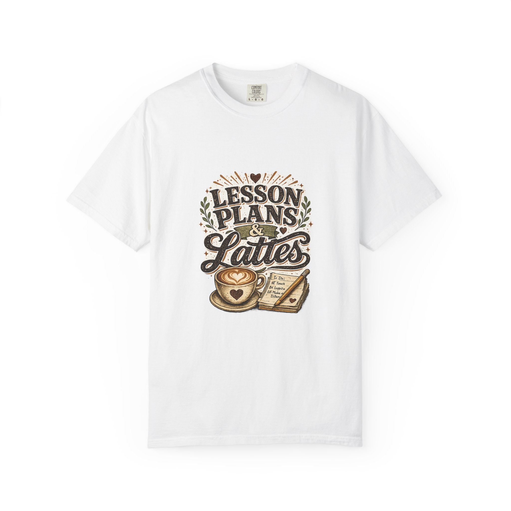 Lesson Plans & Lattes | Premium Comfort Colors® Teacher T-Shirt