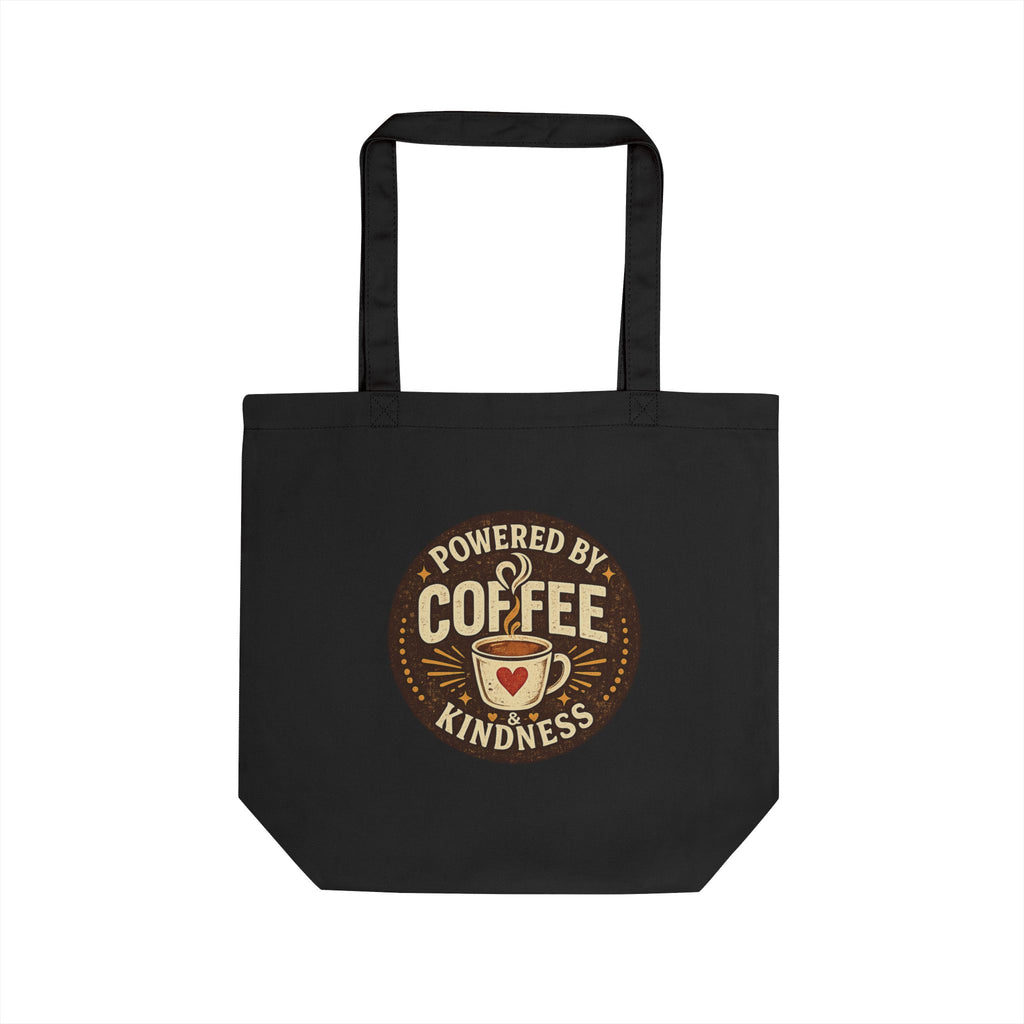Powered by Coffee & Kindness | Premium Canvas Teacher Tote Bag