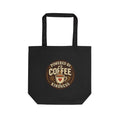 Powered by Coffee & Kindness | Premium Canvas Teacher Tote Bag