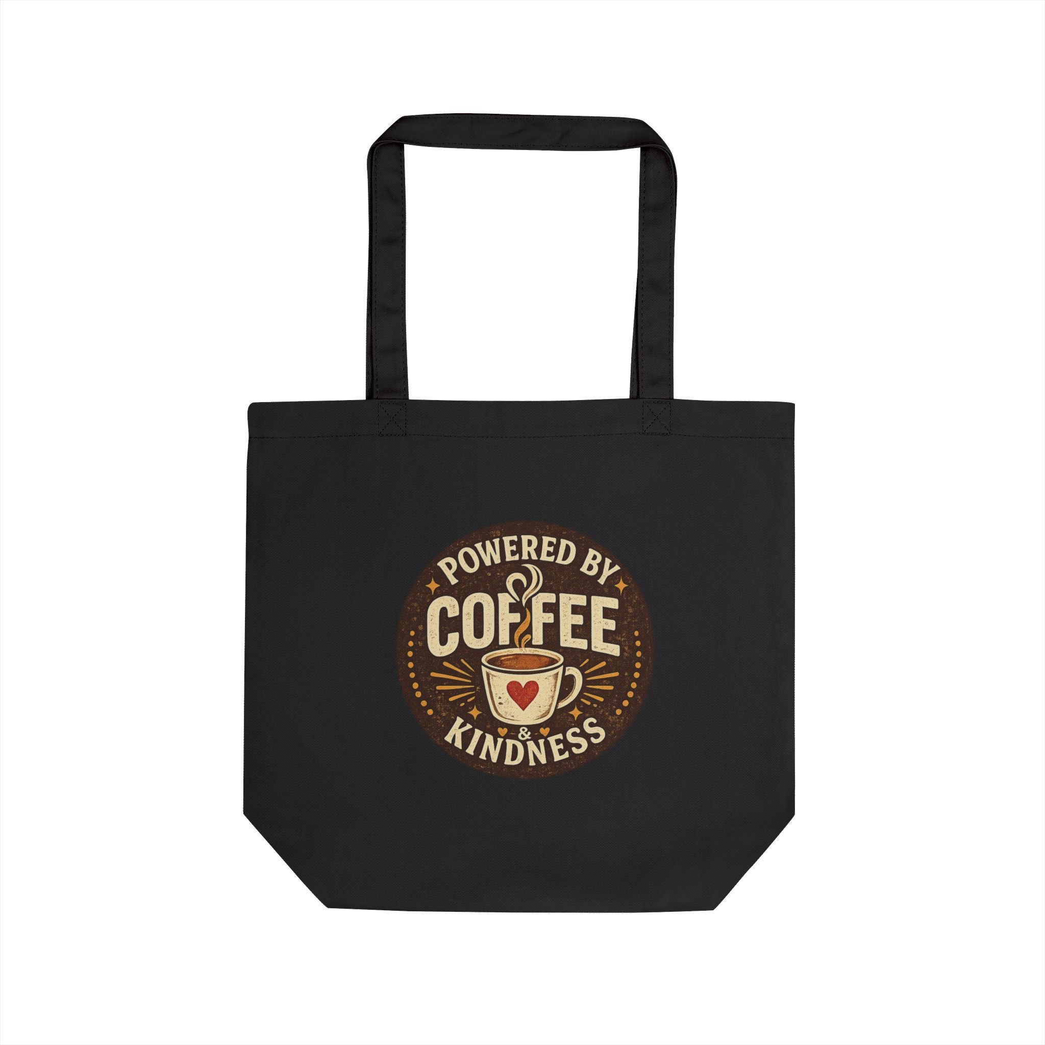 Powered by Coffee & Kindness | Premium Canvas Teacher Tote Bag