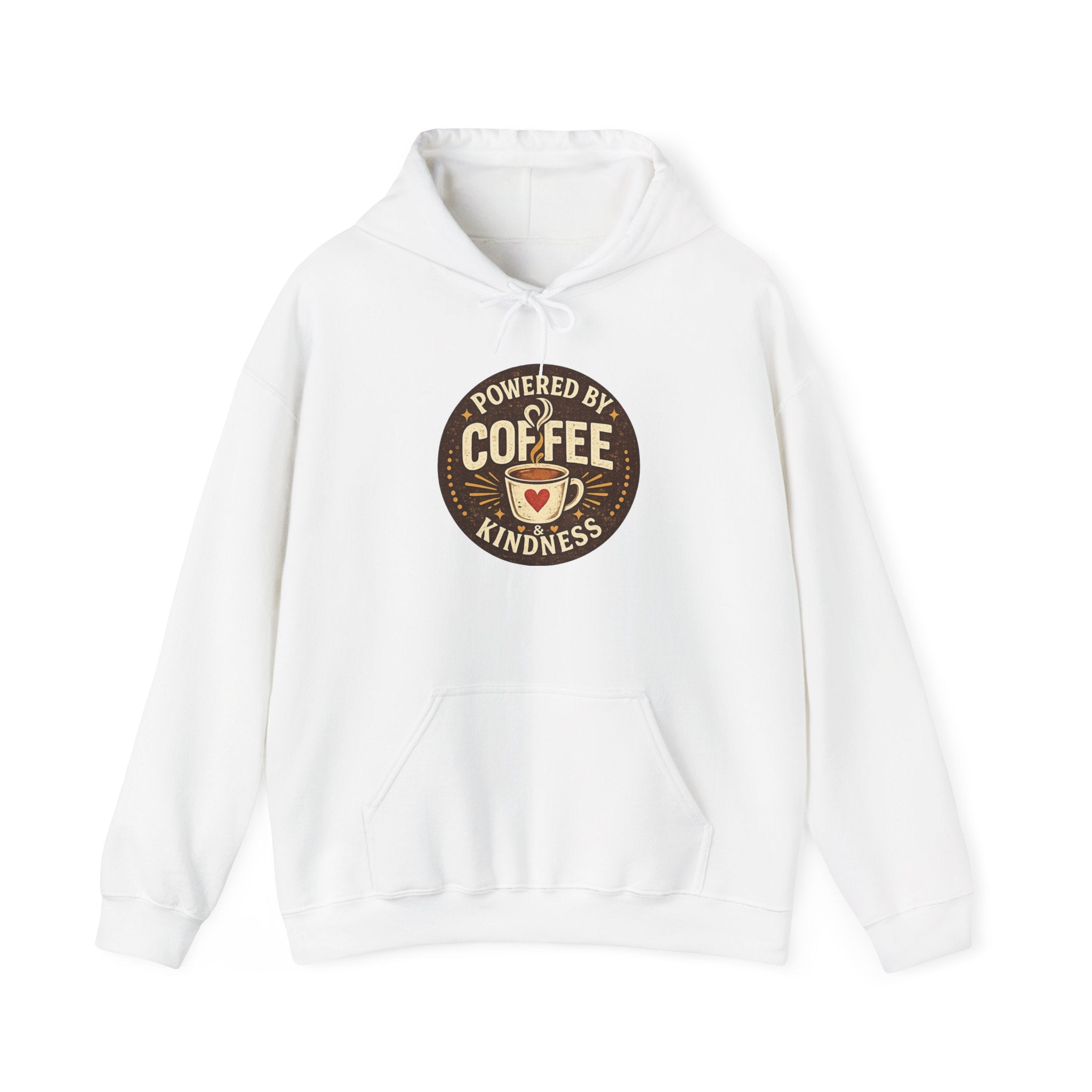 Powered by Coffee & Kindness Hoodie — Cute Coffee Lover  Hoodie