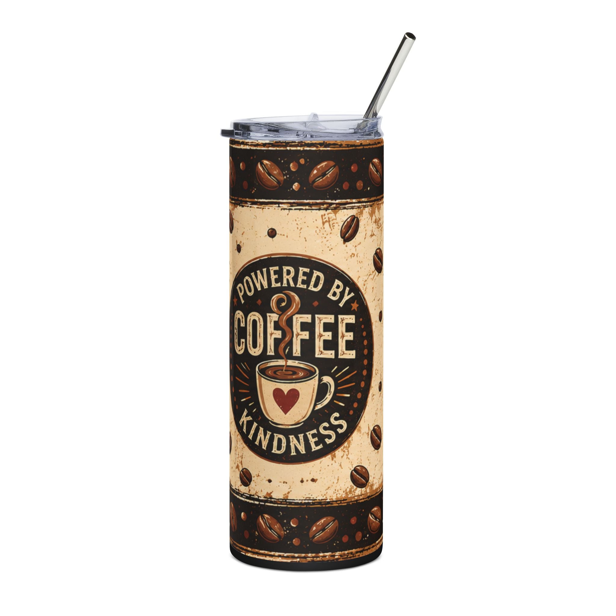 Powered by Coffee & Kindness | 20 oz Stainless Steel Teacher Tumbler