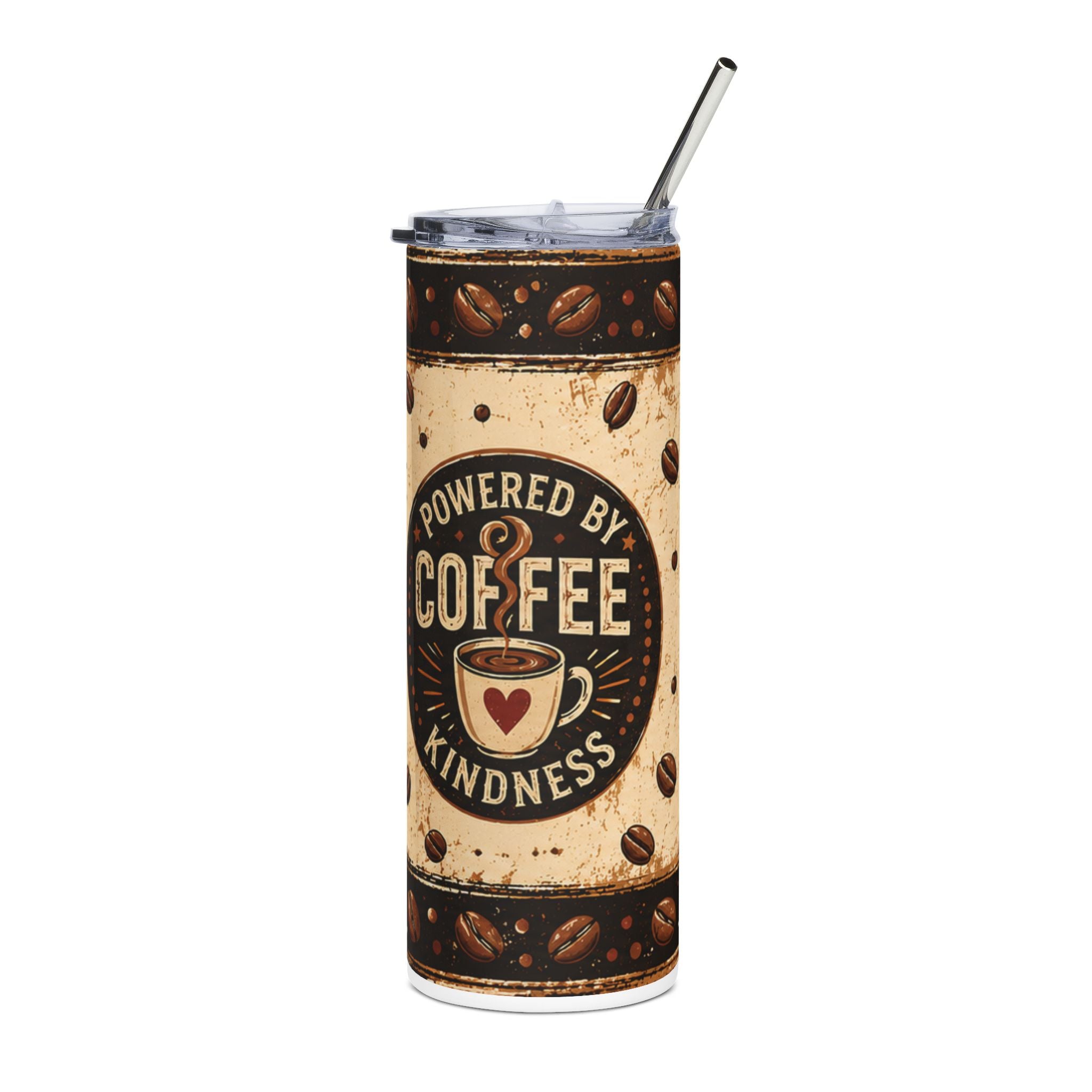 Powered by Coffee & Kindness | 20 oz Stainless Steel Teacher Tumbler