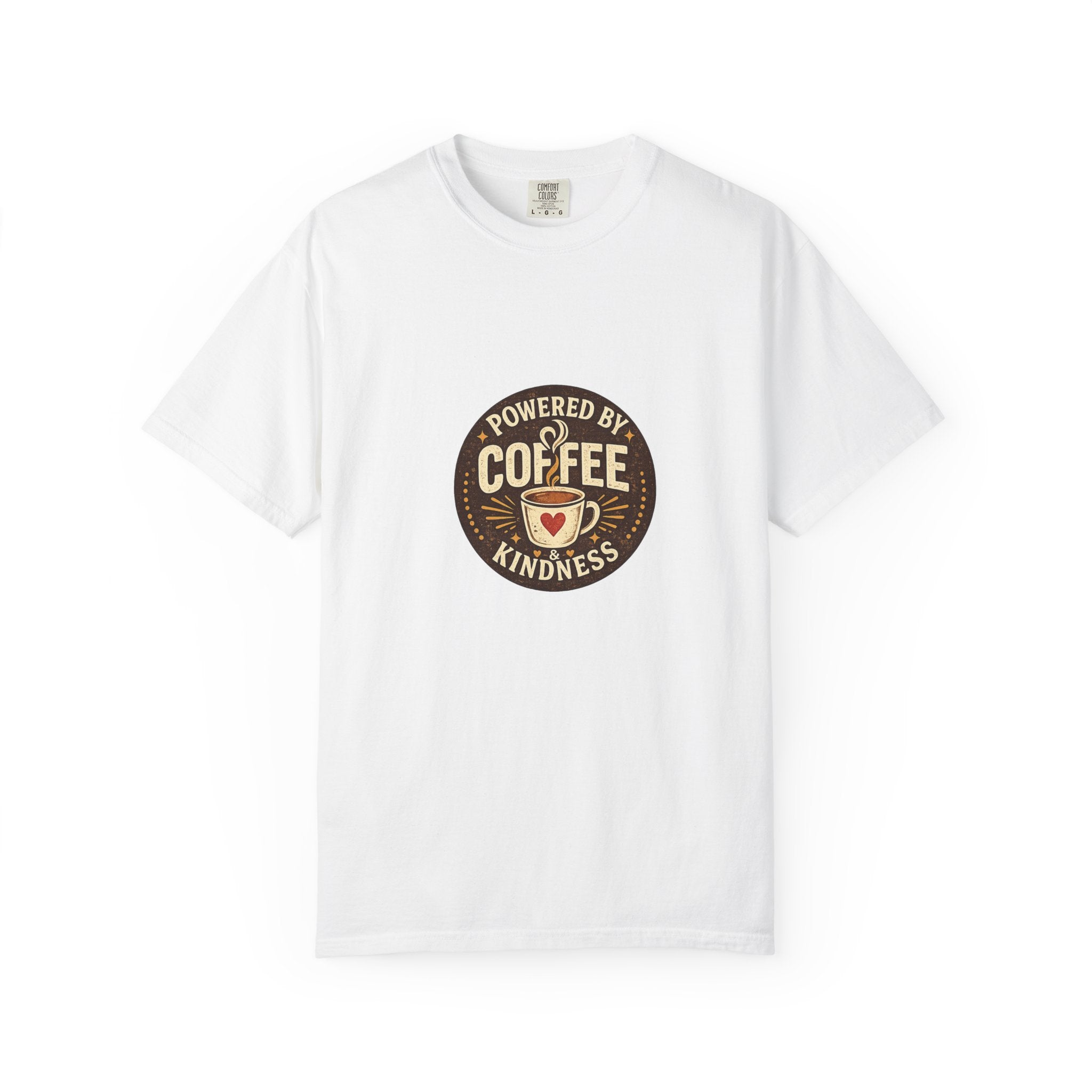 Powered by Coffee & Kindness | Vintage Comfort Colors® Graphic Teacher Tee