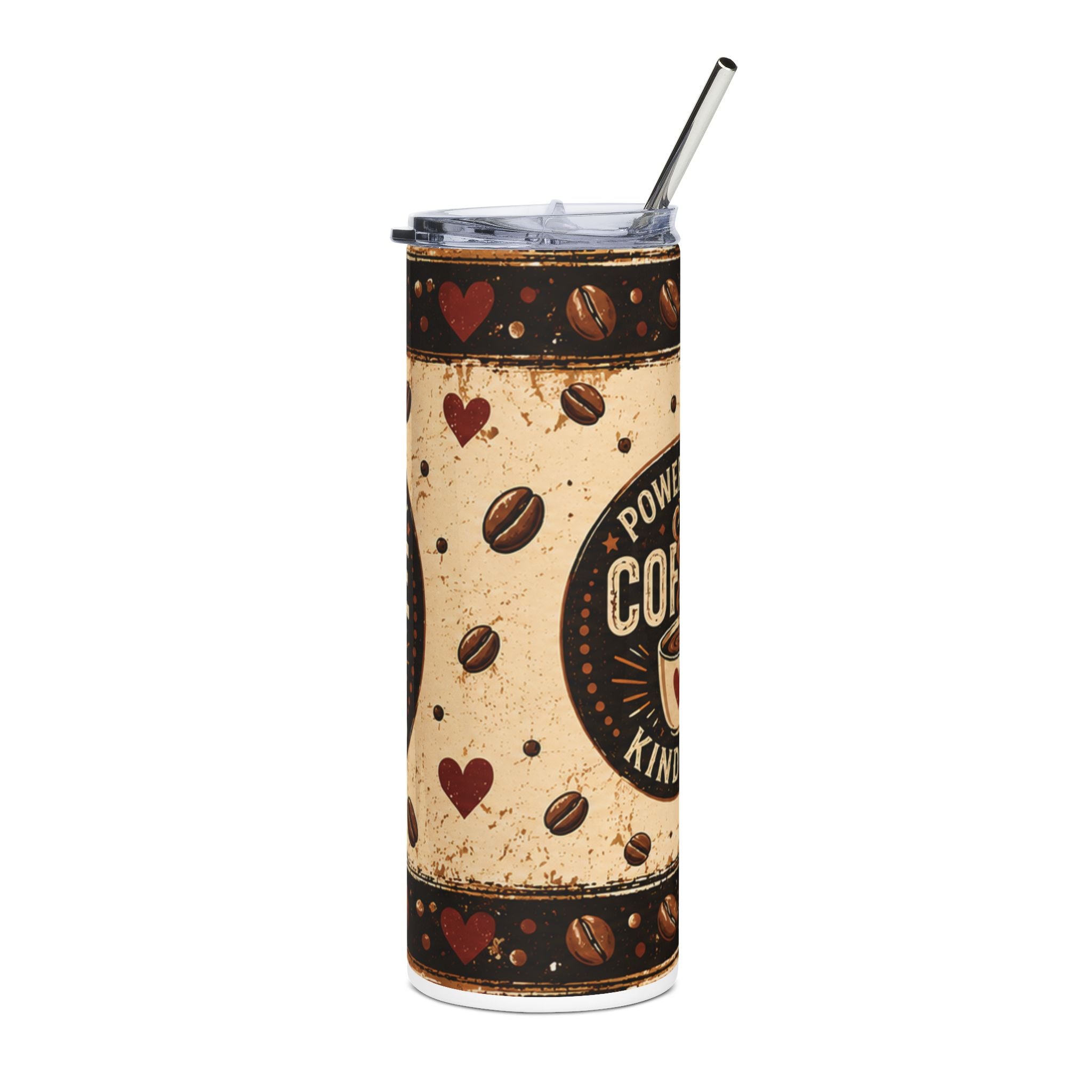 Powered by Coffee & Kindness | 20 oz Stainless Steel Teacher Tumbler