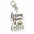 Lesson Plans & Lattes acrylic keychain