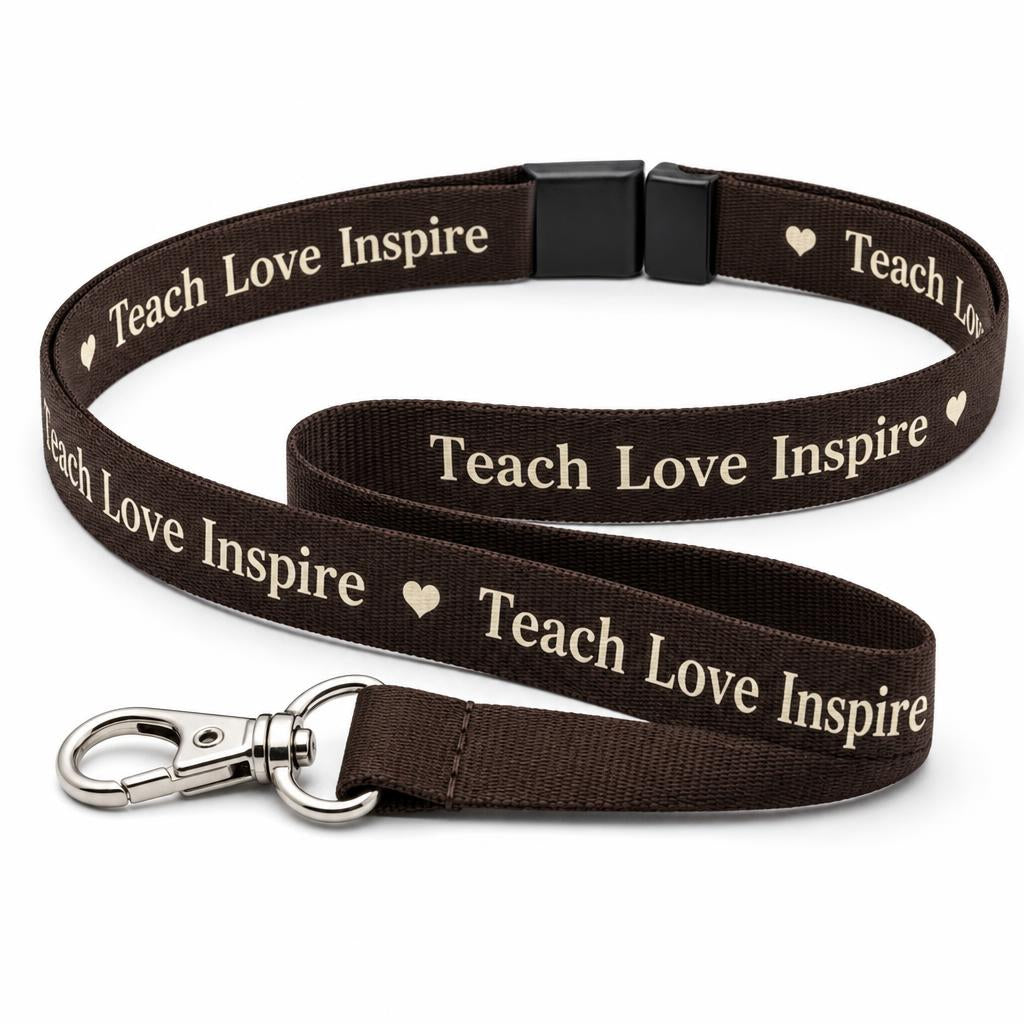 Teach Love Inspire teacher lanyard