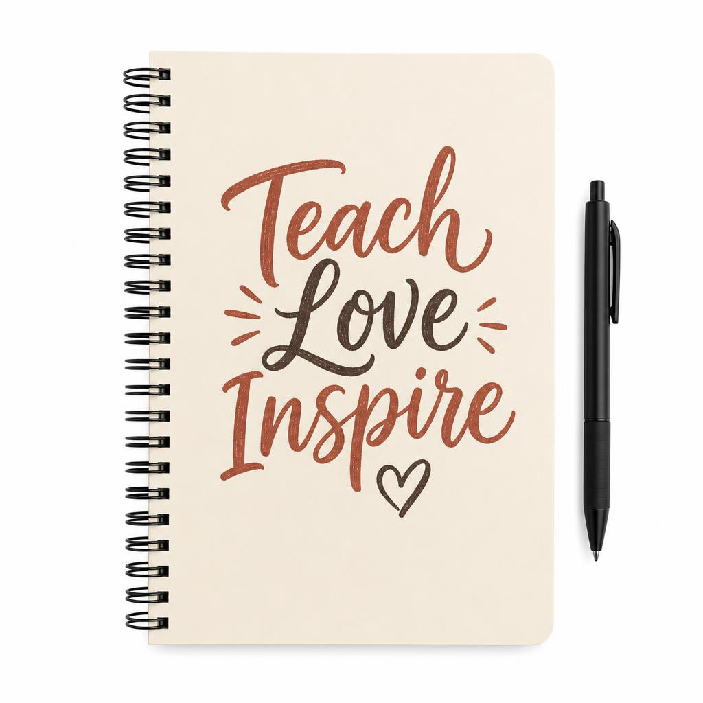 Teach Love Inspire spiral notebook