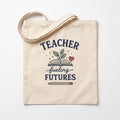 Teacher Fueling Futures premium canvas teacher tote bag